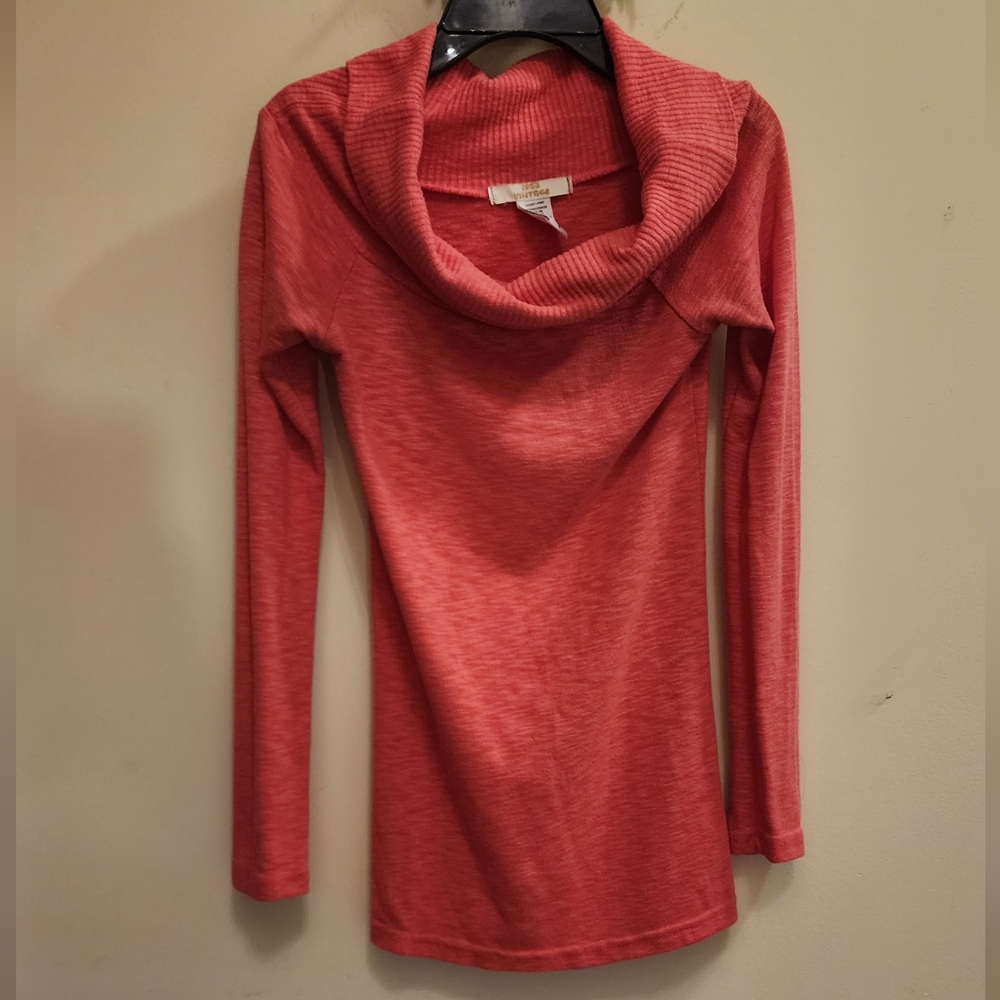Brand Vintage 1955 Small Size Cowl Neck Sweater in Coral